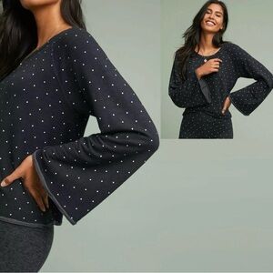 Sundry Anthropologie Black Polka Dot Women's Top